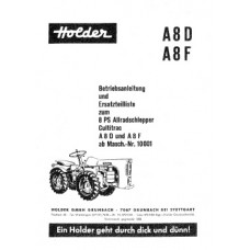 Holder A8D - A8F Cultitrac Operators Manual - Parts manual